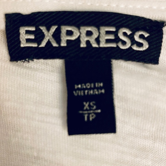 Express White Tee with Black Lace & Illusion Mesh - Picture 11 of 11